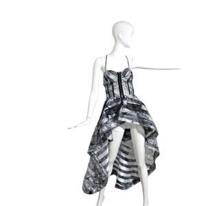AKIRA Women's size Large Hi-Low Whimsigoth Witchy Vampire Fairygoth Corset Top